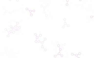 Light Pink, Green vector background with forms of artificial intelligence.