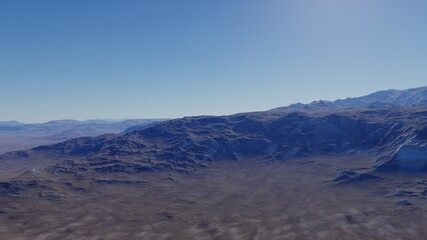 alien planet landscape, science fiction illustration, view from a beautiful planet, beautiful space background 3d render

