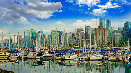 Fototapeta premium Vancouver skyline , British Columbia , canada