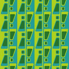 Flat Abstract Seamless Pattern In Retro Style To Decorate Any Surfaces.