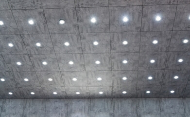 LED Light on cement roof.