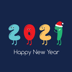 Greeting card - Happy New Year 2021