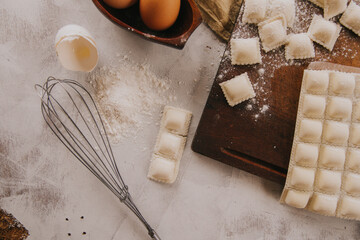Preparación de ravioles