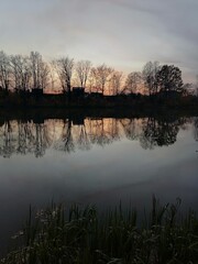 sunrise over the lake