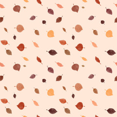 Seamless pattern leaf fall