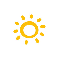Sun, hand drawn icon