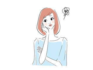 困っている可愛い女性