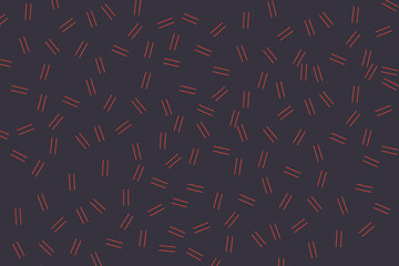 Abstract background pattern made with short lines. Simple, minimal and modern vector art in orange and dark blue color.