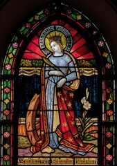 stained glass window in church