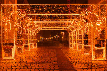 iluminacja na ulicy Paderewskiego w Poznaniu © Maciej
