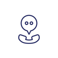 call, phone chat line icon