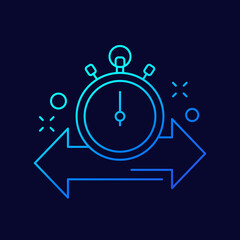 Time to choose, thin line icon