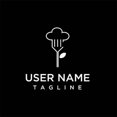 Fototapeta premium Dinner fork logo, spoon fork logo design vector illustration, spoon fork logo design template vector stock illustration