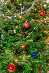 christmas tree full with colorful and decorative balls