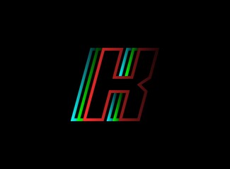 K number font fast, speed motion logo. Sport style futuristic oblique design for   delivery posters, industrial, racing identify and more