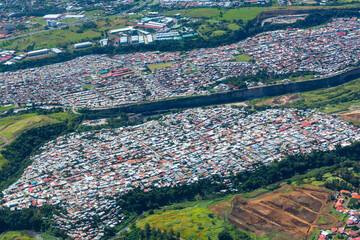 Aerial view, San Jose, Costa Rica, Central America, America
