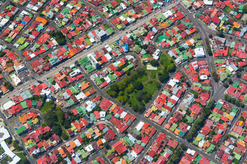 Aerial view, San Jose, Costa Rica, Central America, America