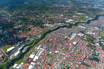 Obraz premium Aerial view, San Jose, Costa Rica, Central America, America