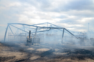 Refugee camp burns in Bosnia and Herzegovina. Migrant camp Lipa near Bihac has been destroyed in a...