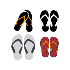 Flip flop icon design template vector isolated illustration