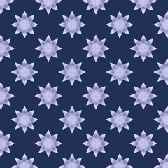 Set of ornate leaves line seamless pattern on brown background geometric elements