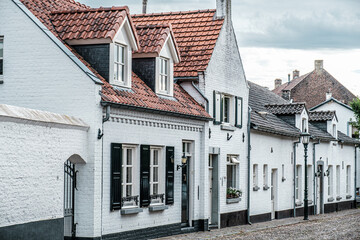 Streets in the historic city of Thorn in Limburg, the Netherlands. Known for its white houses.