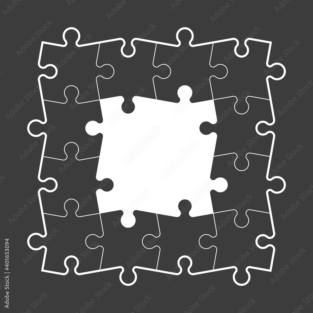 Aufkleber a lot of piece flat puzzle pattern presentation. many step puzzles business background. simple patte
