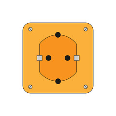 Simple illustration of socket plug icon isolated on background