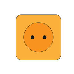 Simple illustration of socket plug icon isolated on background