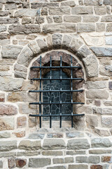Fototapeta na wymiar Old window of Abbey Church of 'Thorn', Roman Catholic church from the 14th century.