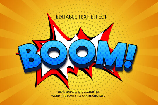 Colorfull comic font editable text effect