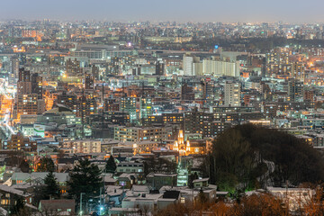 北海道　札幌夜景　夜景　札幌　日本