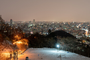 Naklejka premium 北海道 札幌 札幌夜景 夜景 都市景観