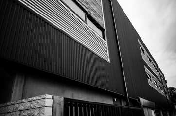 Black and white building exterior