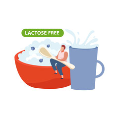Lactose Free Illustration