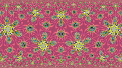 Abstract fractal multi-colored symmetrical background