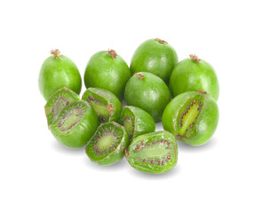 mini kiwiberry isolated on white background