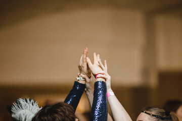 Kharkiv. Ukraine. 19.12.2020 dancers dancing during coronavirus at party