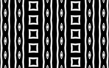 Abstract ethnic black white template. Geometric art background for wallpaper. 