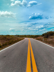 Naklejka premium road to the sky