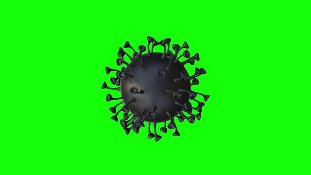 covid black design coronavirus isolated on green background chroma