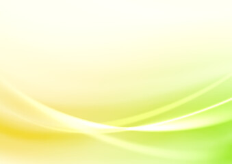 黄色と黄緑色のグラデーション背景　光る曲線の交差　背景素材