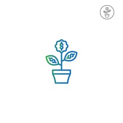 investment gradient outline Icon. bank and financial vector illustration on white background