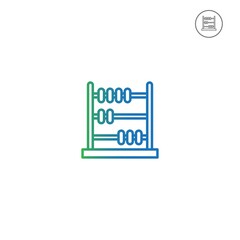 abacus gradient outline Icon. bank and financial vector illustration on white background