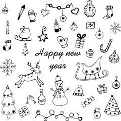 vector illustration of Christmas new year