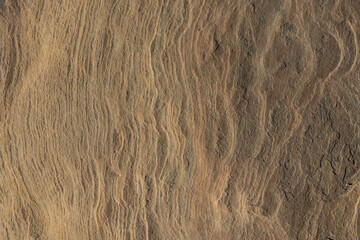 Textured Layers of Sandstone Worn Down By Hikers