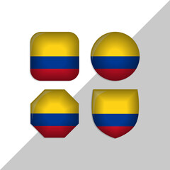 colombia flag icons theme. isolated on a white background. can be used for websites and additional designs. vector 