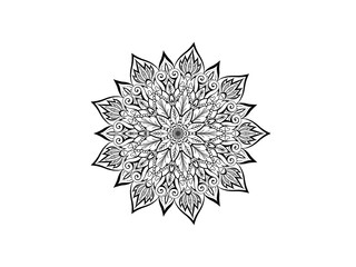 Flower Mandala. Vintage decorative elements. Oriental pattern, illustration. Islam, Arabic, Indian, moroccan,spain, turkish, pakistan, chinese, mystic, ottoman motifs.