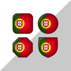 portugal flag icons theme. isolated on a white background. can be used for websites and additional designs. vector 