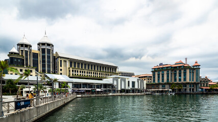 MAURITIUS- PORT LOUIS, 2020, March, 10th, City view of the old town Port Louis, Mauritius, Africa